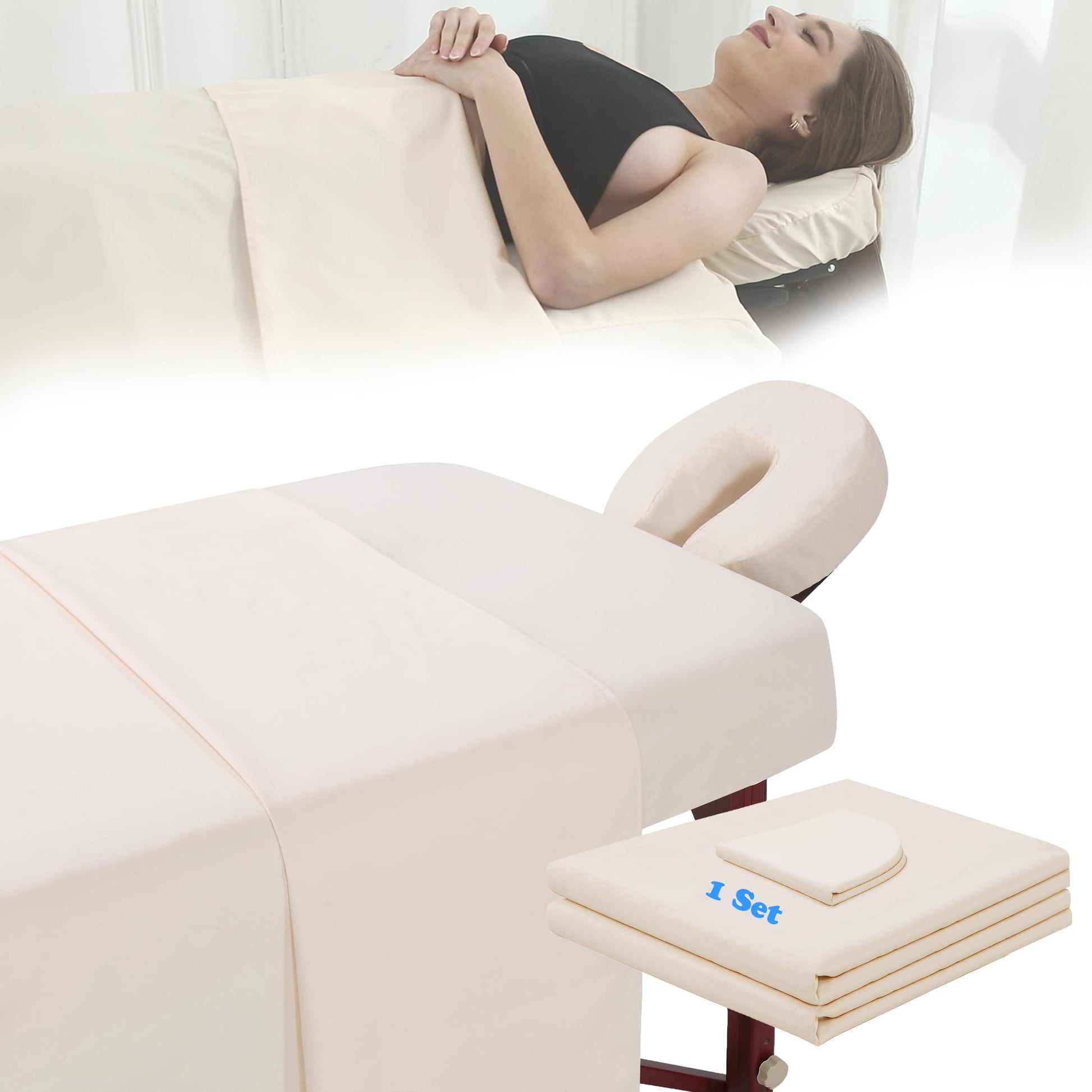GASIYU Juegos De Sábanas De Microfibra Para Mesa De Masaje 3 Pzas Funda De Cama De Masaje Suave Libre De Arrugas Incluye Sábana Ajustable De Masaje, Sábanas De Masaje Y Cubierta De Cuna Faci