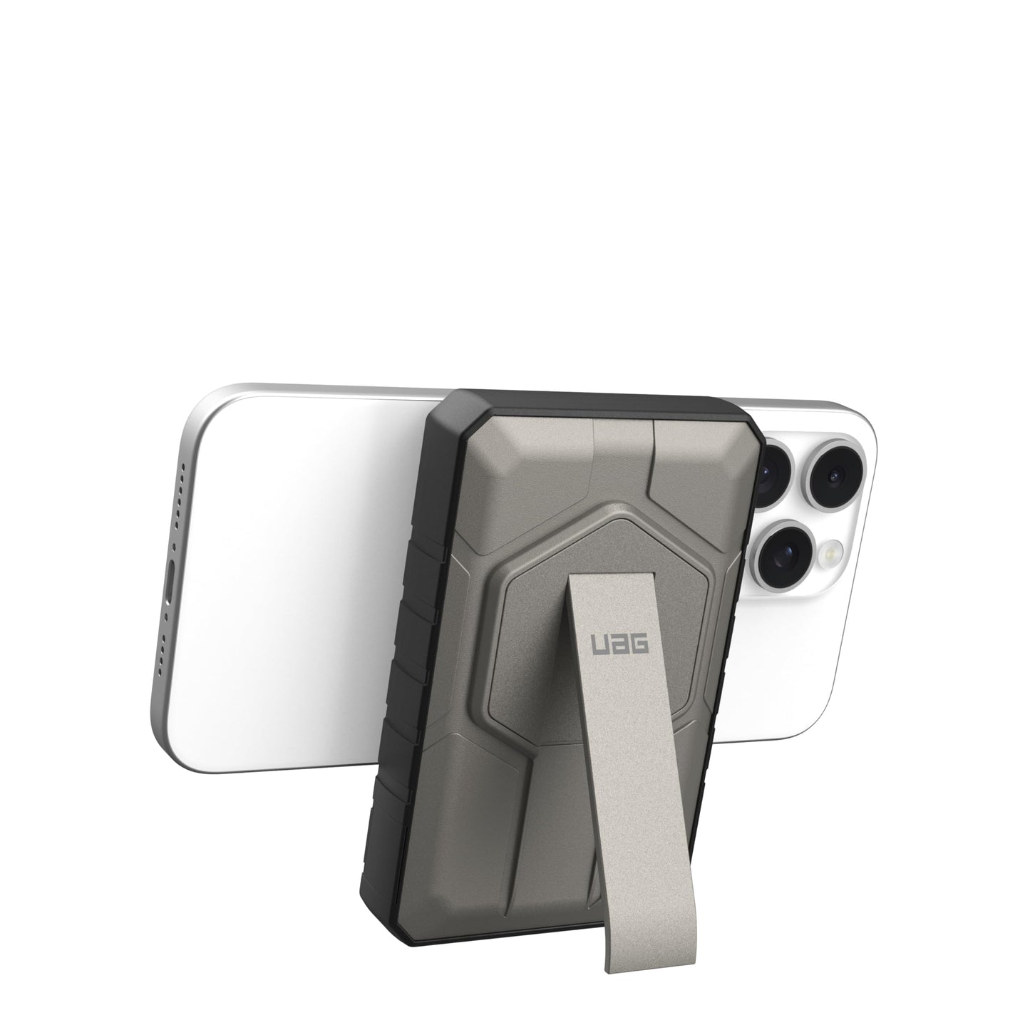 Banco de Energía Urban Armor Gear UAG Negro 10000 mAh Carga Rápida USB-C Inalámbrico Magnético 20 W para iPhone 15 y Samsung Galaxy S24