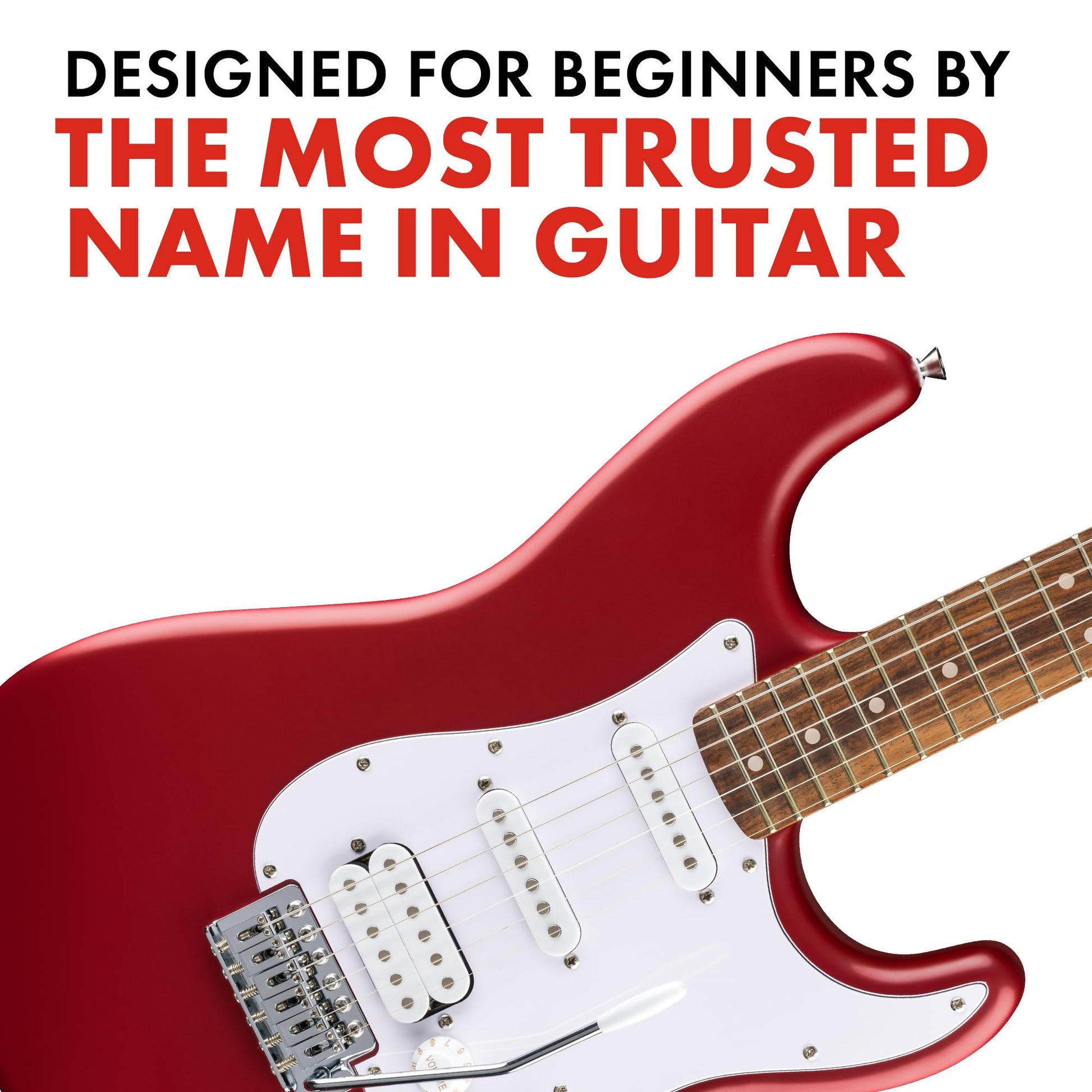 Debut Collection™ Stratocaster® HSS, Laurel Fingerboard, White Pickguard, Dakota Red