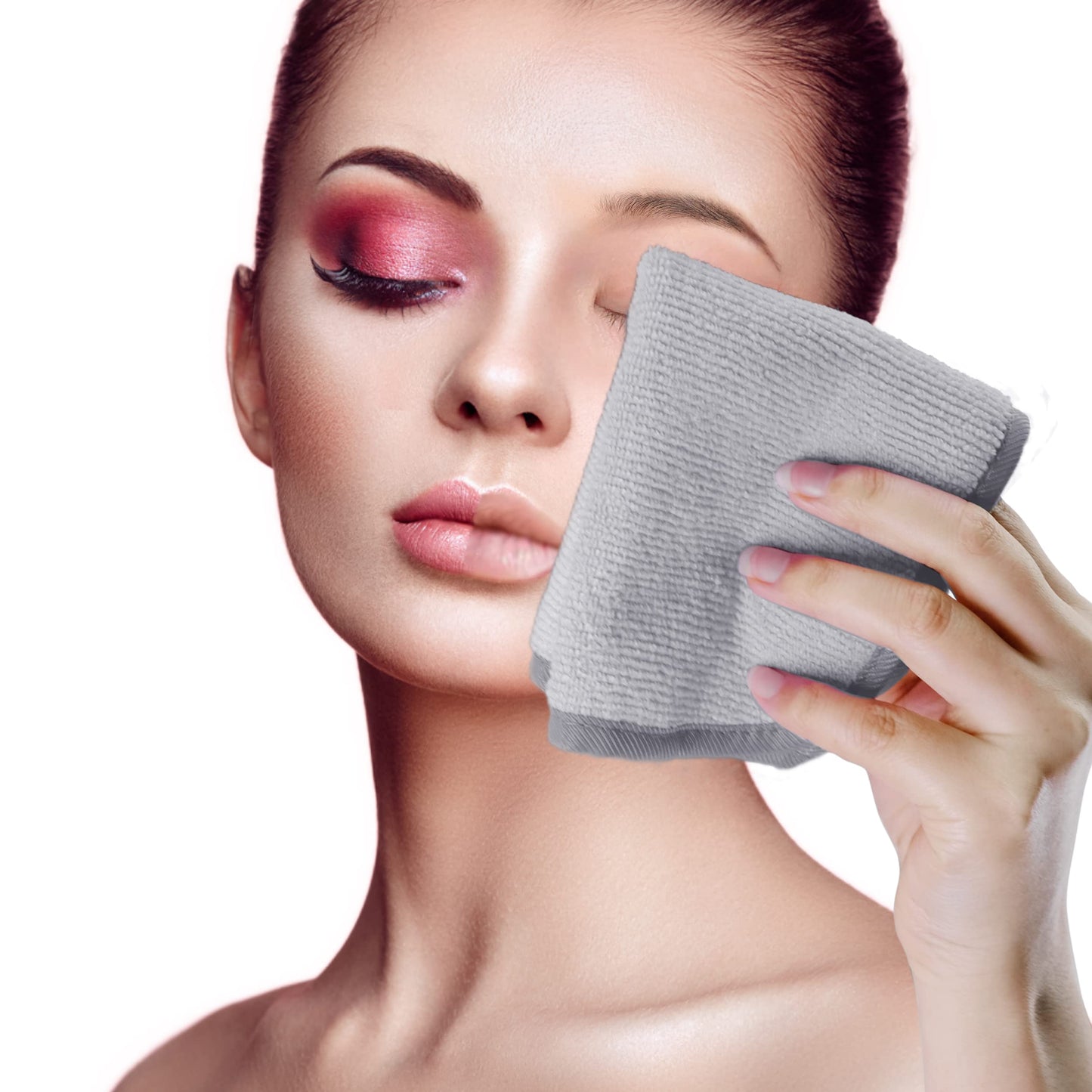 POLYTE Paño Desmaquillante Facial de Microfibra, 20.3x20.3 cm, 6 Pzas
