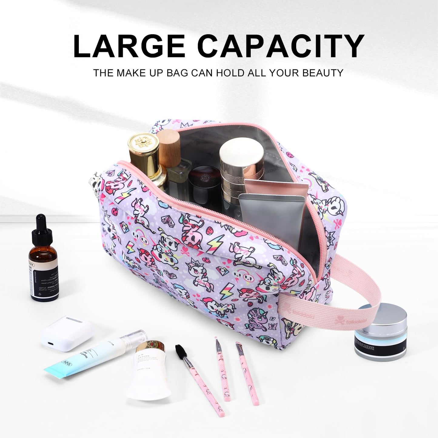 tokidoki Unicorno Bolsa de maquillaje de viaje