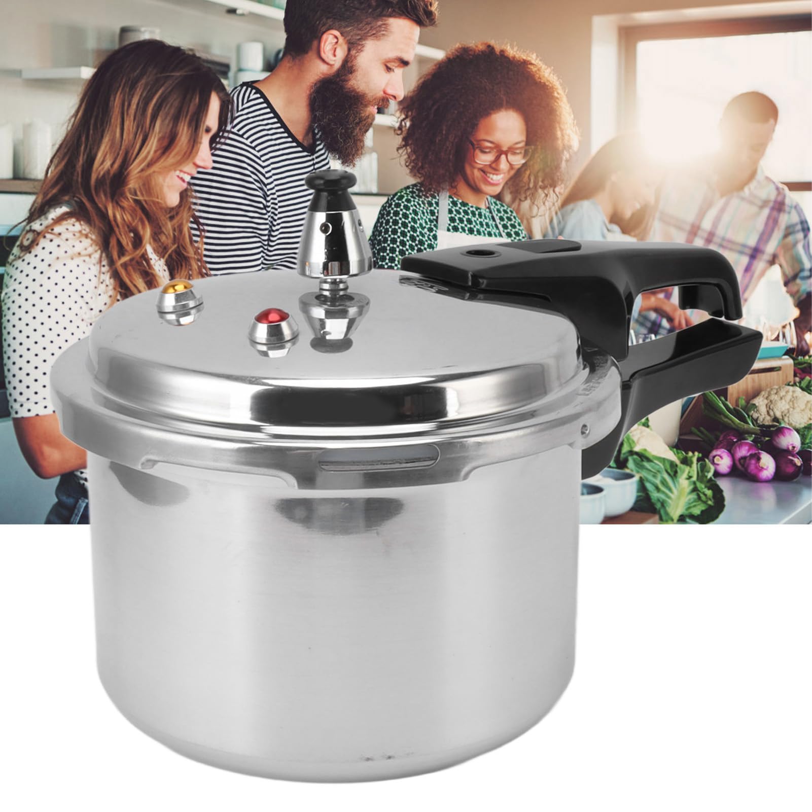 GLOGLOW Olla a Presión de Acero Inoxidable para Estufa de Gas Estufas Cocina de Inducción Hogar 3L para 3 litros 18 Cm Mini Horno Cocina de Inducción Olla Presión para Olla a Presión