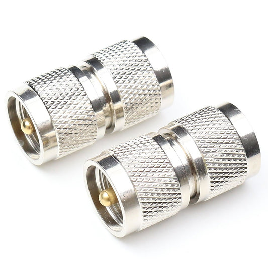 Adaptador Coaxial ANHAN UHF Pl259 Macho a Macho Paquete de 2