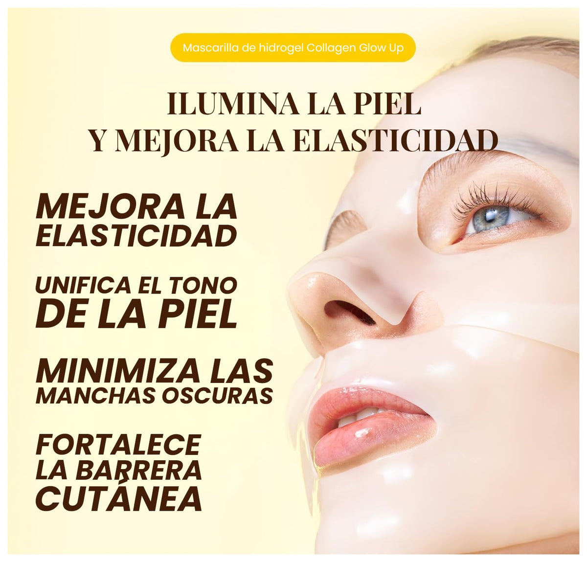 EQQUALBERRY Mascarilla Facial Colágeno y Niacinamida Coreana