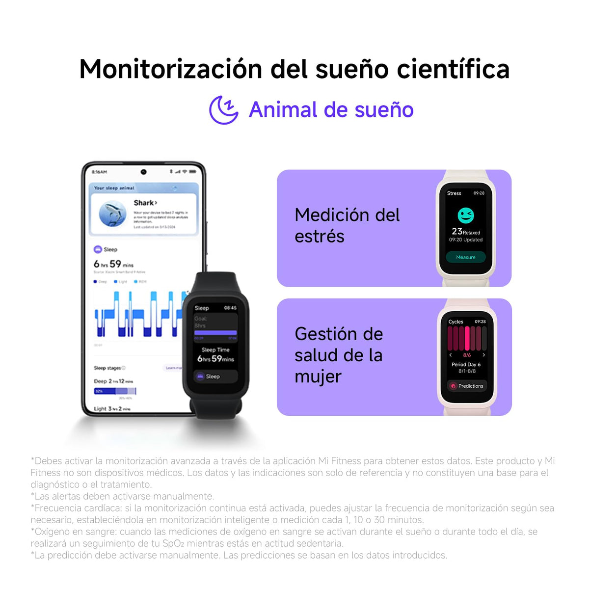 Reloj Inteligente Xiaomi Band 9 Active Negro 5ATM