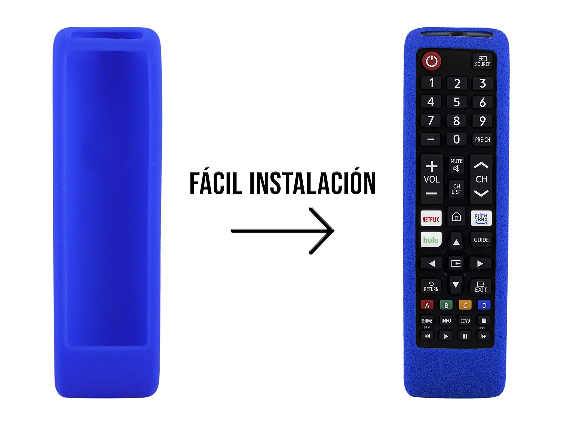 Funda para Control Samsung BN59-01315A BN59-01199F AA59-00666A AA59-00741A Silicon Case Protector (Blue)