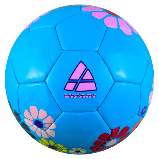 Balón de Fútbol Vizari Blossom azul rosa Tamaño 3
