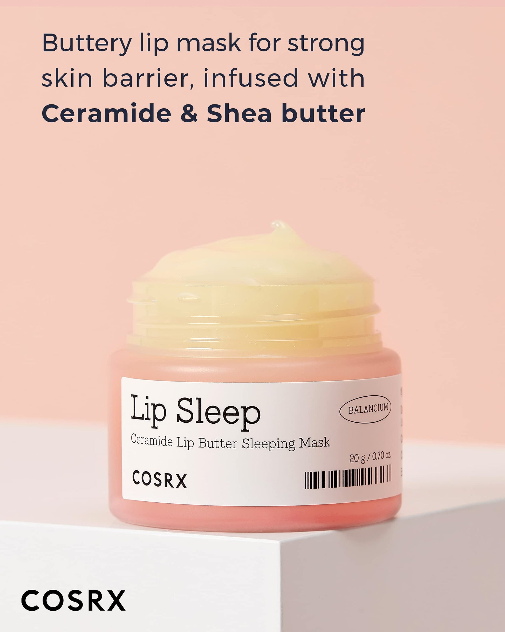 COSRX Humentante de labios con manteca de karité y ceramida de origen natural. Brinda una humectación rica y profunda.