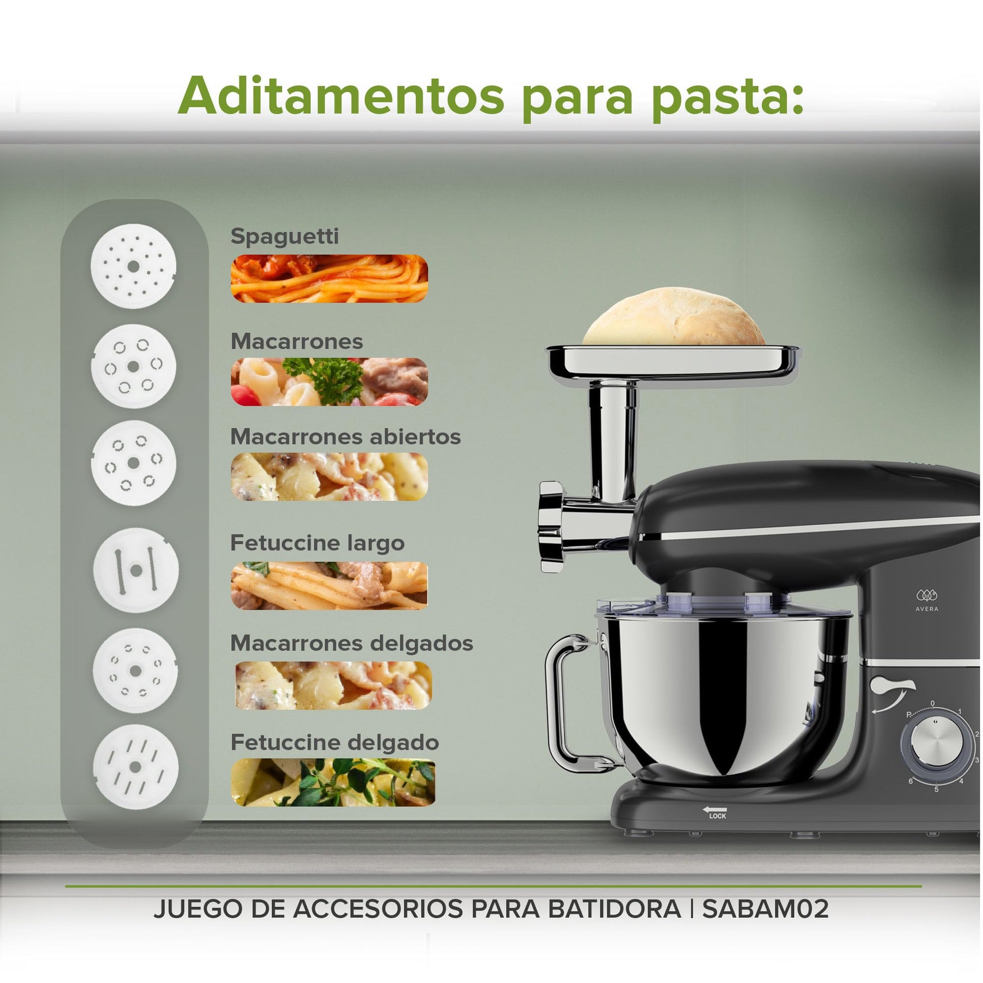 AVERA Juego de accesorios para batidora SABAM02