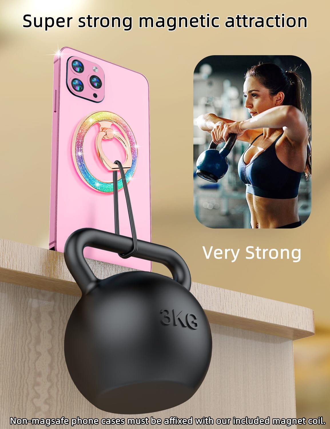 Soporte Magnético Mindsky Fashoin Anillo para Teléfono iPhone/Android