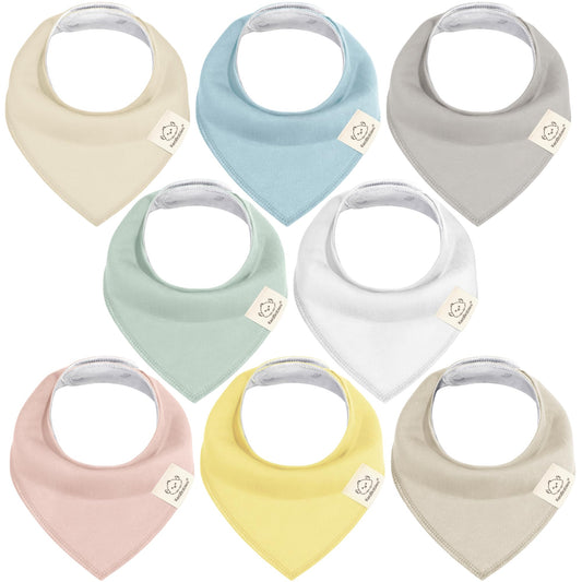 Baberos Orgánicos KeaBabies Rosa Paquete de 8 Súper Absorbentes para Niñas