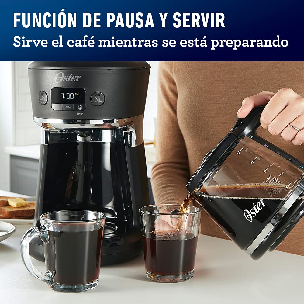 Oster 2083222 Cafetera Drip, color Gris/Negro