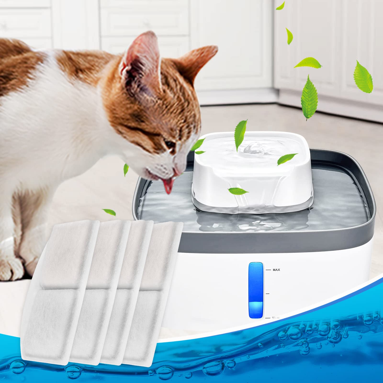 Repuesto Filtro Para Fuente de Mascotas MyfatBOSS Blanco Compatible Fuente Automática 100 Onzas 3 Litros