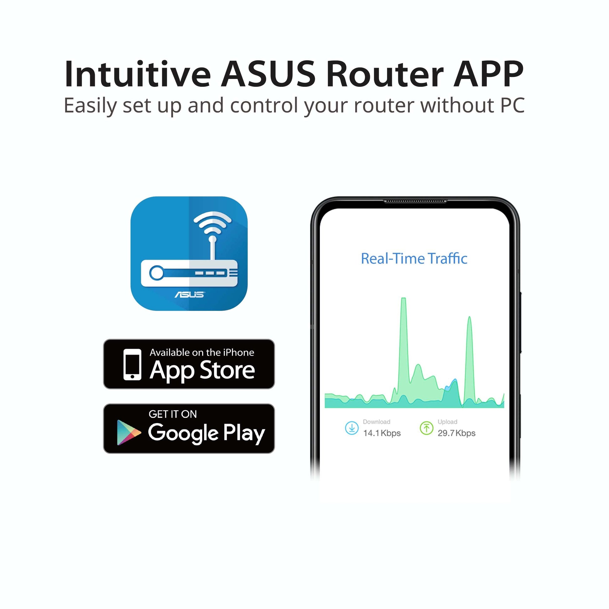 ASUS WiFi 6 Router (RT-AX57) - Dual Band AX3000 WiFi Router, Gaming & Streaming, AiMesh Compatible, Included Lifetime Internet Security, Parental Control, MU-MIMO, OFDMA