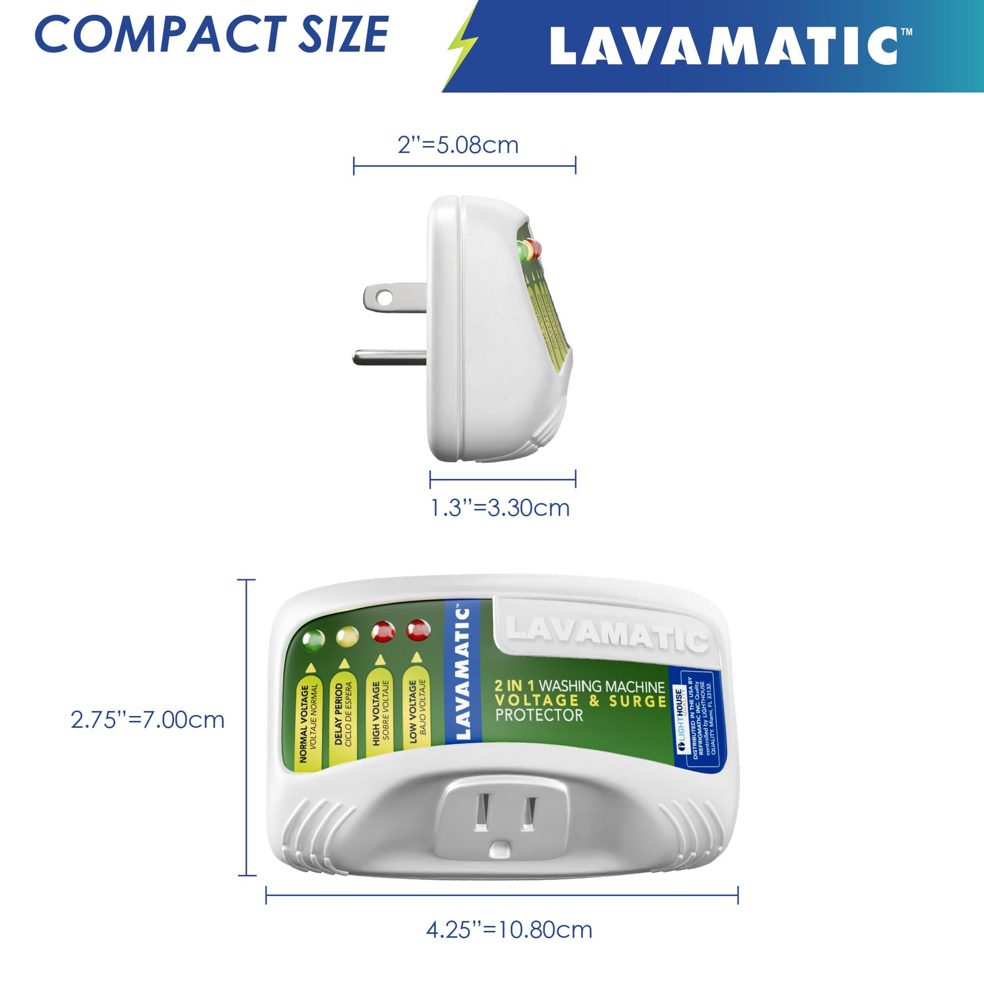 Lavamatic WS-10521 Protector de sobretensión electrónico para Lavadora