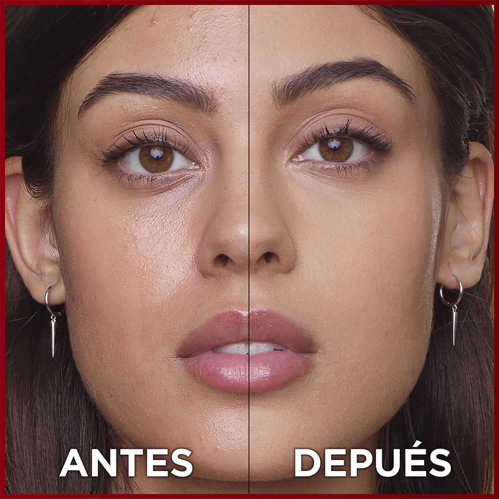 L'Oréal Paris, Infalible 24h Matte Cover base de maquillaje mate alta cobertura larga duración con skincare 4% Niacinamida, Anti-Imperfecciones, Tono 135 Vanilla, 30ml
