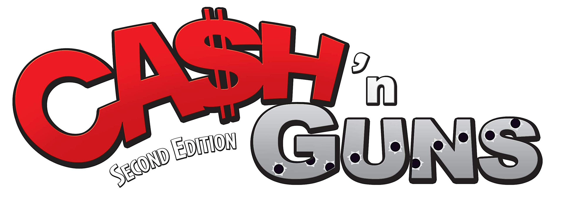 Cash 'N Guns Second Edition Party, juego de mesa de estrategia de robo de dinero, juego de gángster para adultos y niños, edades de 10 años en adelante, 4 a 8 jugadores, tiempo de juego promedio de 30 minutos, hecho por Repos Production