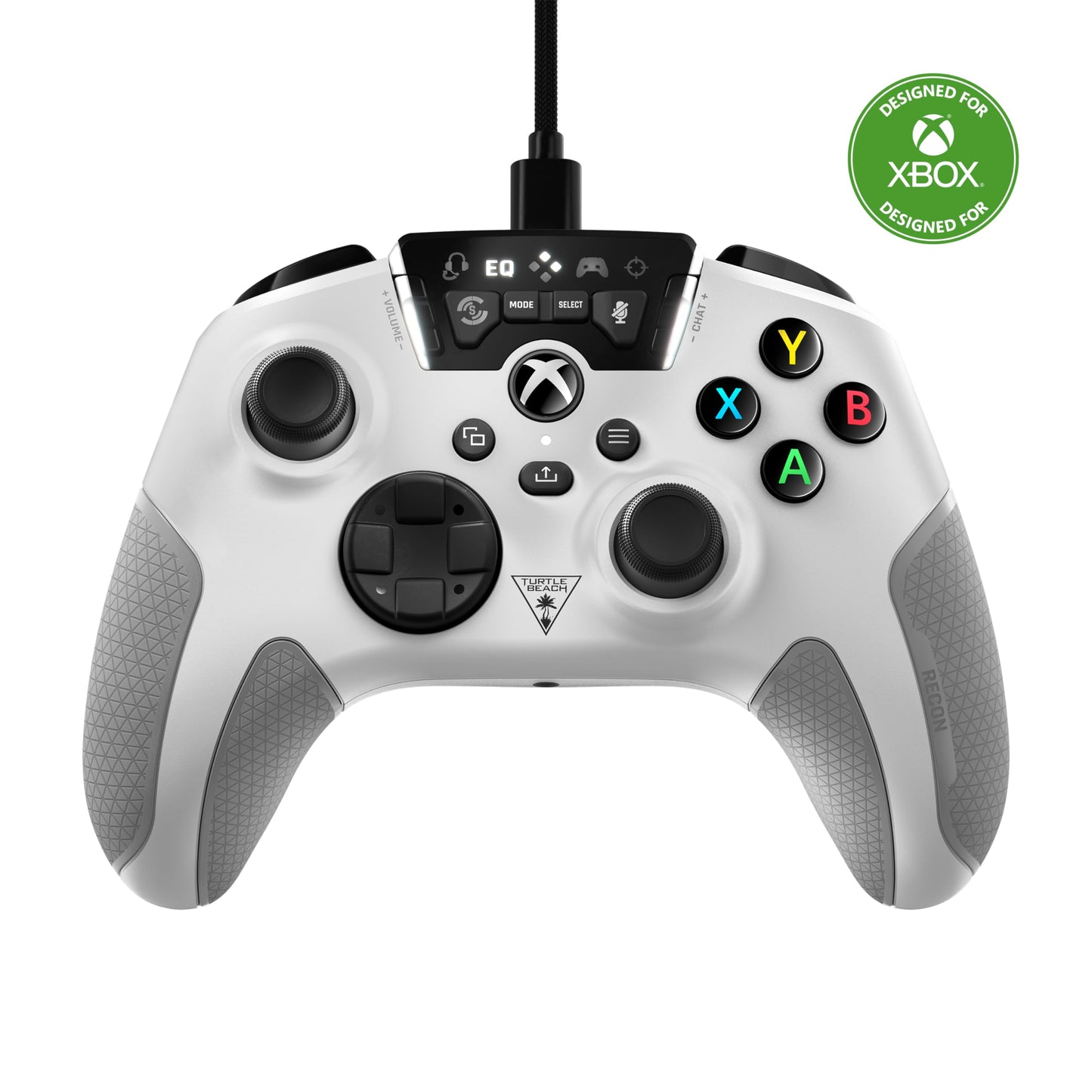Control Alámbrico Turtle Beach Recon Blanco con Botones Asignables y Mejoras de Audio para Xbox Series X/S, Xbox One y Windows 10