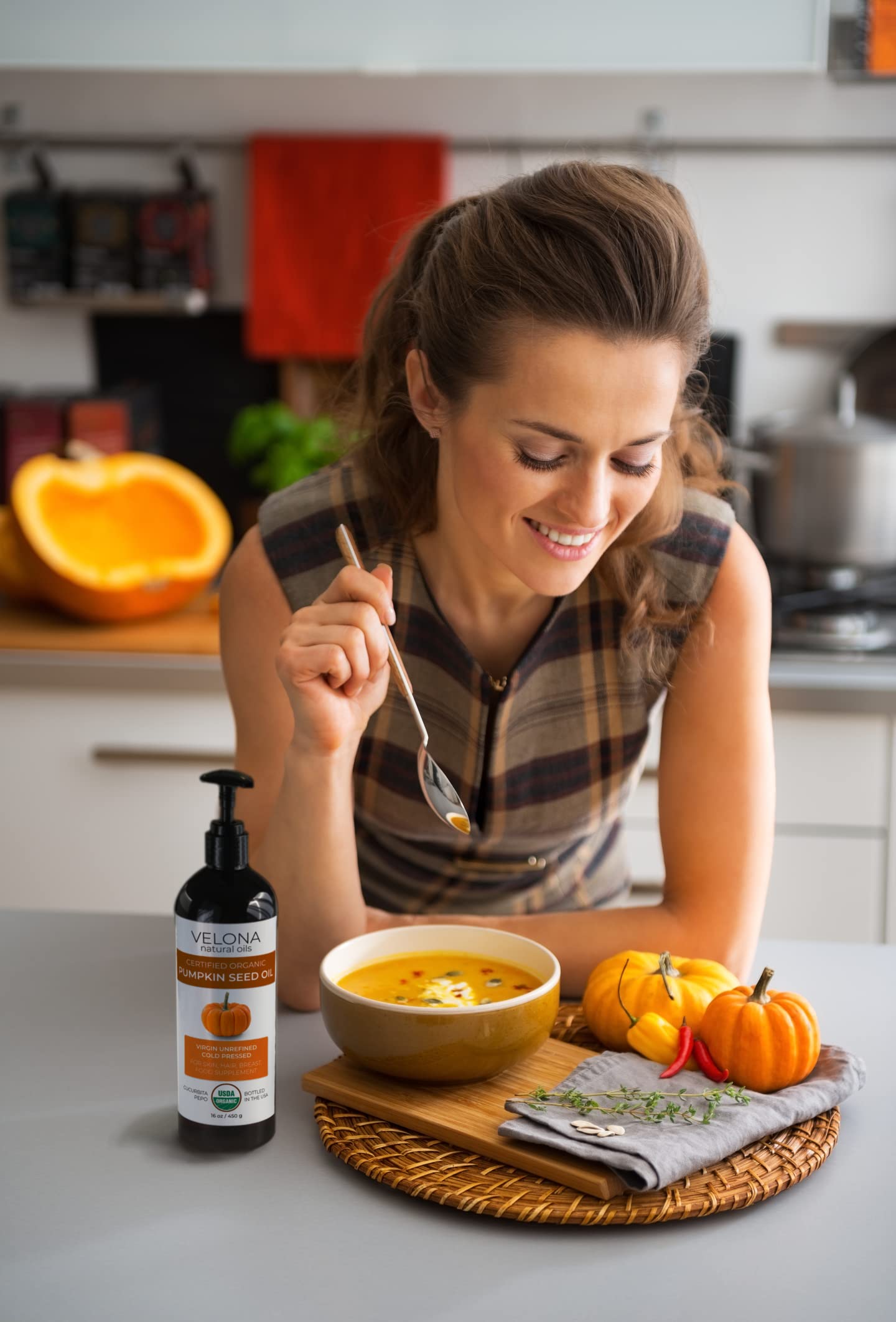 Pumpkin Seed Oil UNREFINED Organic Carrier Cold Pressed Virgin RAW VELONA (8oz)