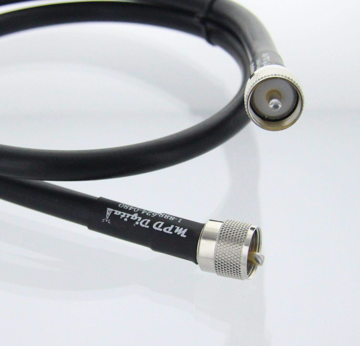 Cable Coaxial MPD Digital Negro Ultra Baja Pérdida 10 Pies
