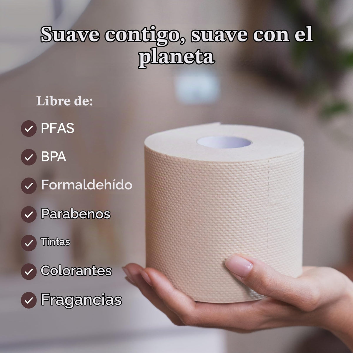 Papel Higiénico Betterway Bambú Ecológico 3 Capas Orgánico FSC Larga Duración