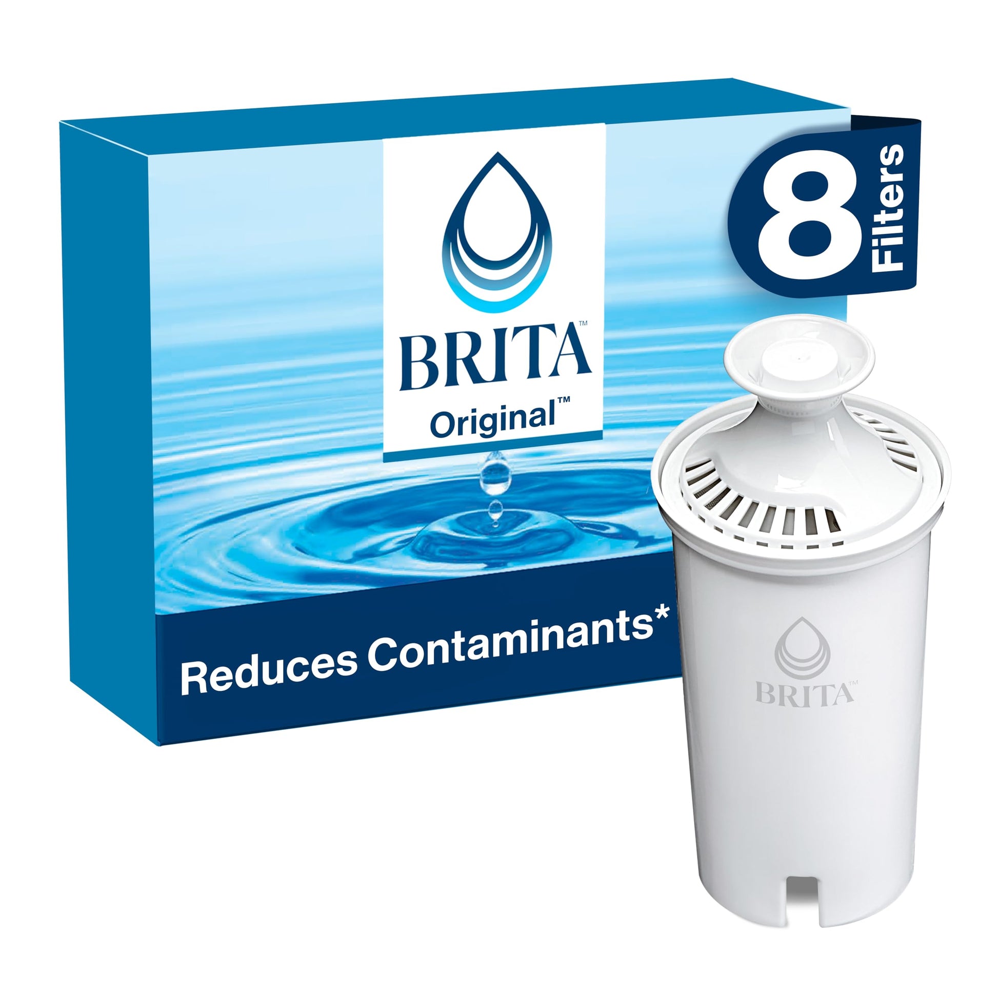 Brita Reemplazo filtros de agua para jarras, paquete de 8