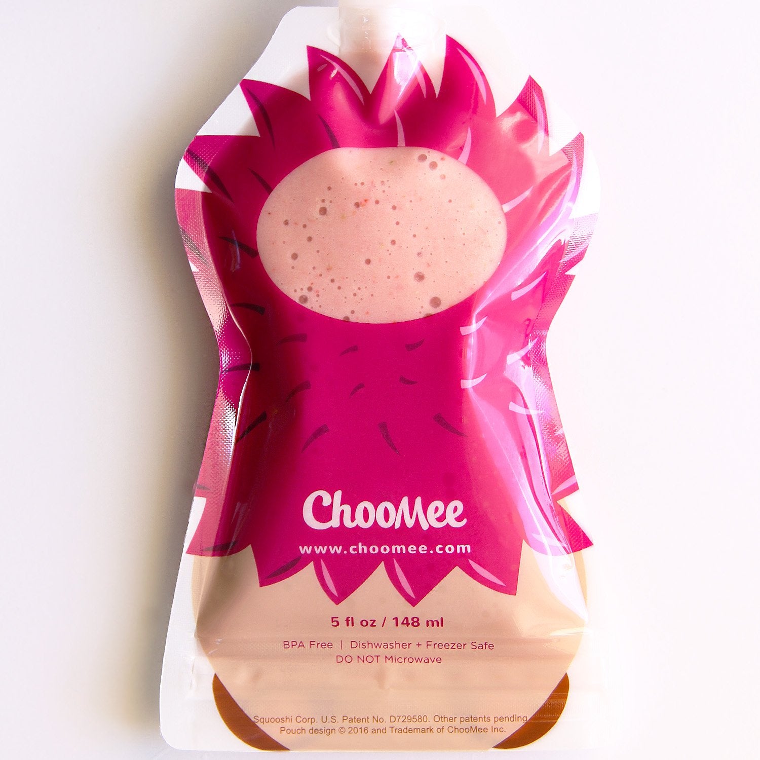 ChooMee Bolsas reutilizables para almacenamiento de alimentos para bebés, 5 onzas + tapas SoftSip | Ideal para alimentos de bebés, batidos y purés | cierre segura de doble bloqueo, parte inferior