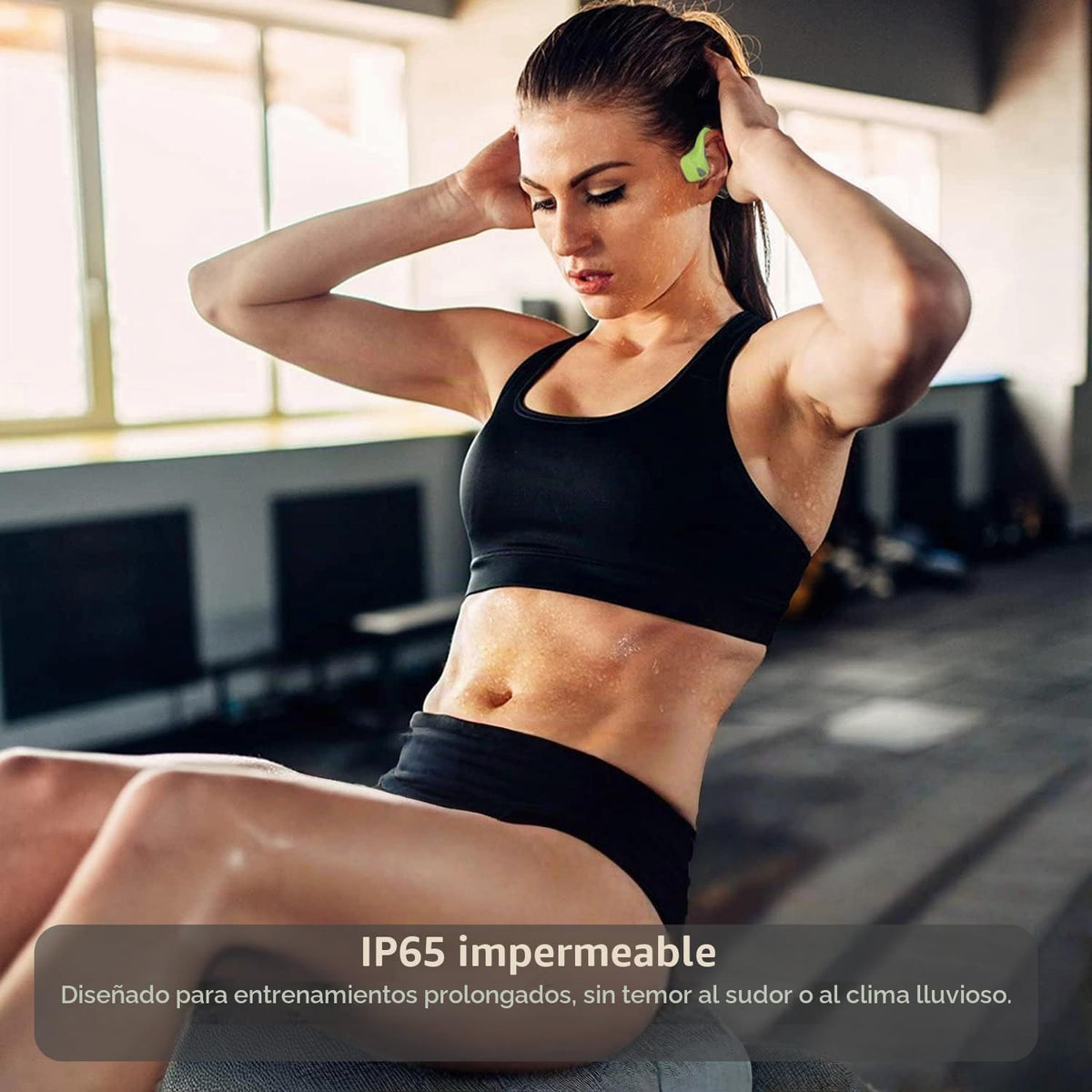 Auriculares Deportivos Bluetooth YouthWhisper Negro de Conducción Ósea Impermeables para Entrenamientos y Ciclismo