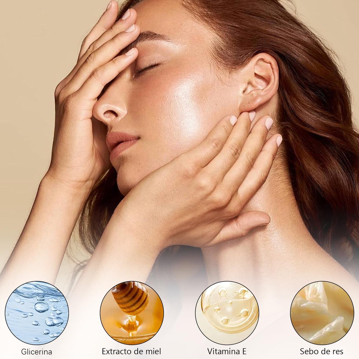 Bálsamo de miel de sebo y crema hidratante facial de mantequilla - Nutrición para rostro y cuerpo - 2 piezas