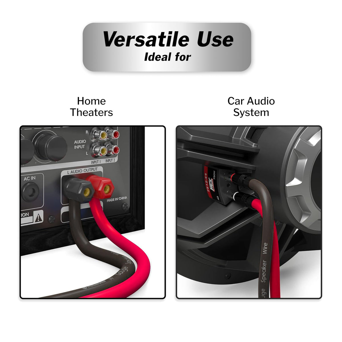 Cable de Altavoz InstallGear Aluminio Cobre Flexible 100 Pies para Cine en Casa