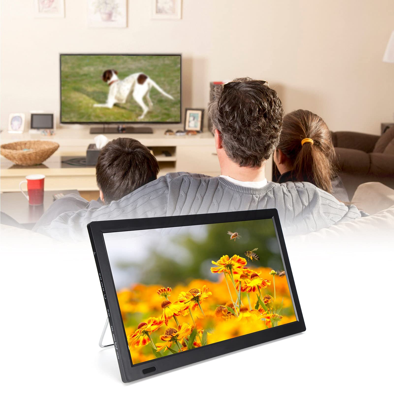 Dpofirs Televisión Digital portátil, 1080P HD 13 Inch Televisión Portátil, Mini 1080P HD TV, STV LED Portátil Recargable con USB para Automóvil Niños Viajes Campamentos, Regalos