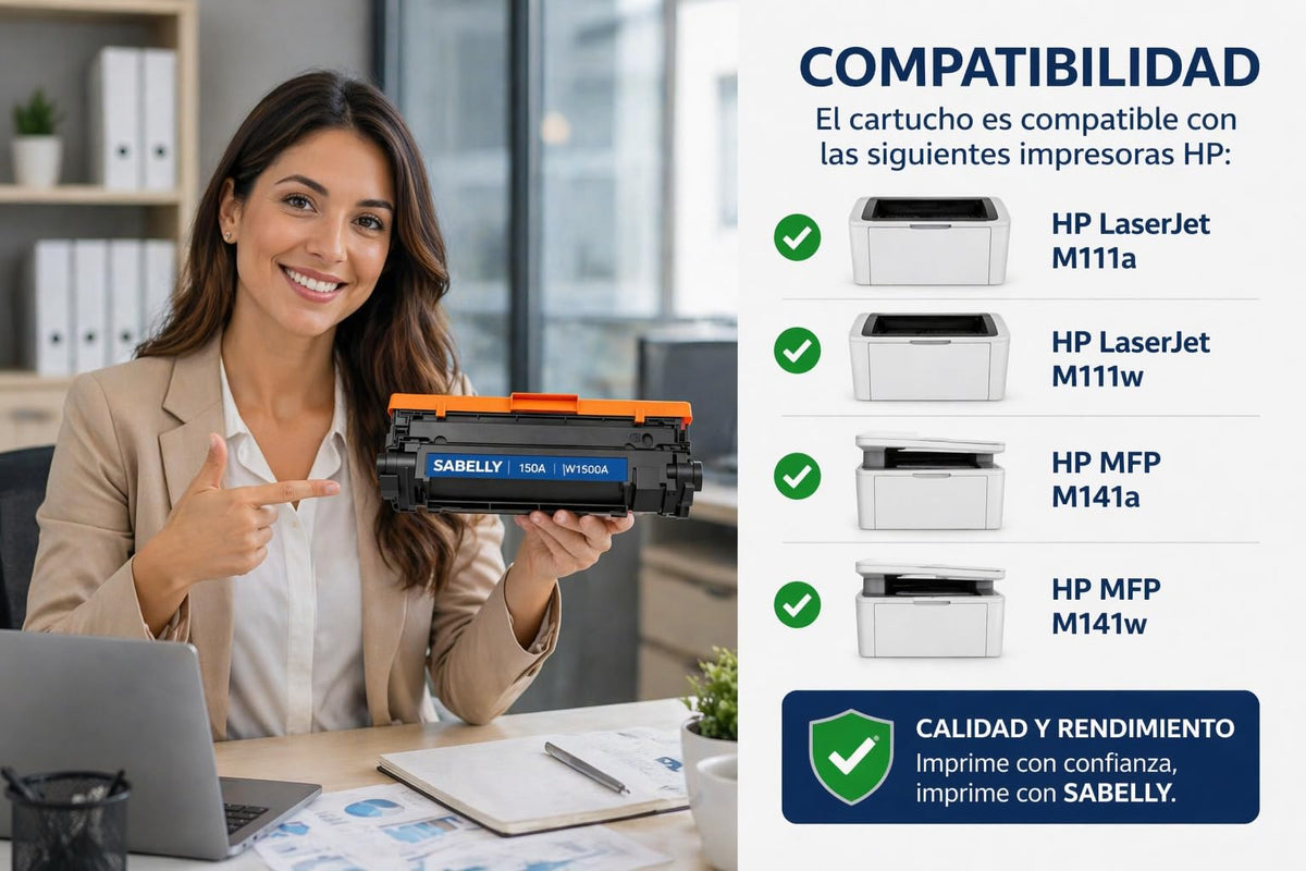 Tóner Compatible sabelly Negro Alto Rendimiento para Impresoras HP LaserJet