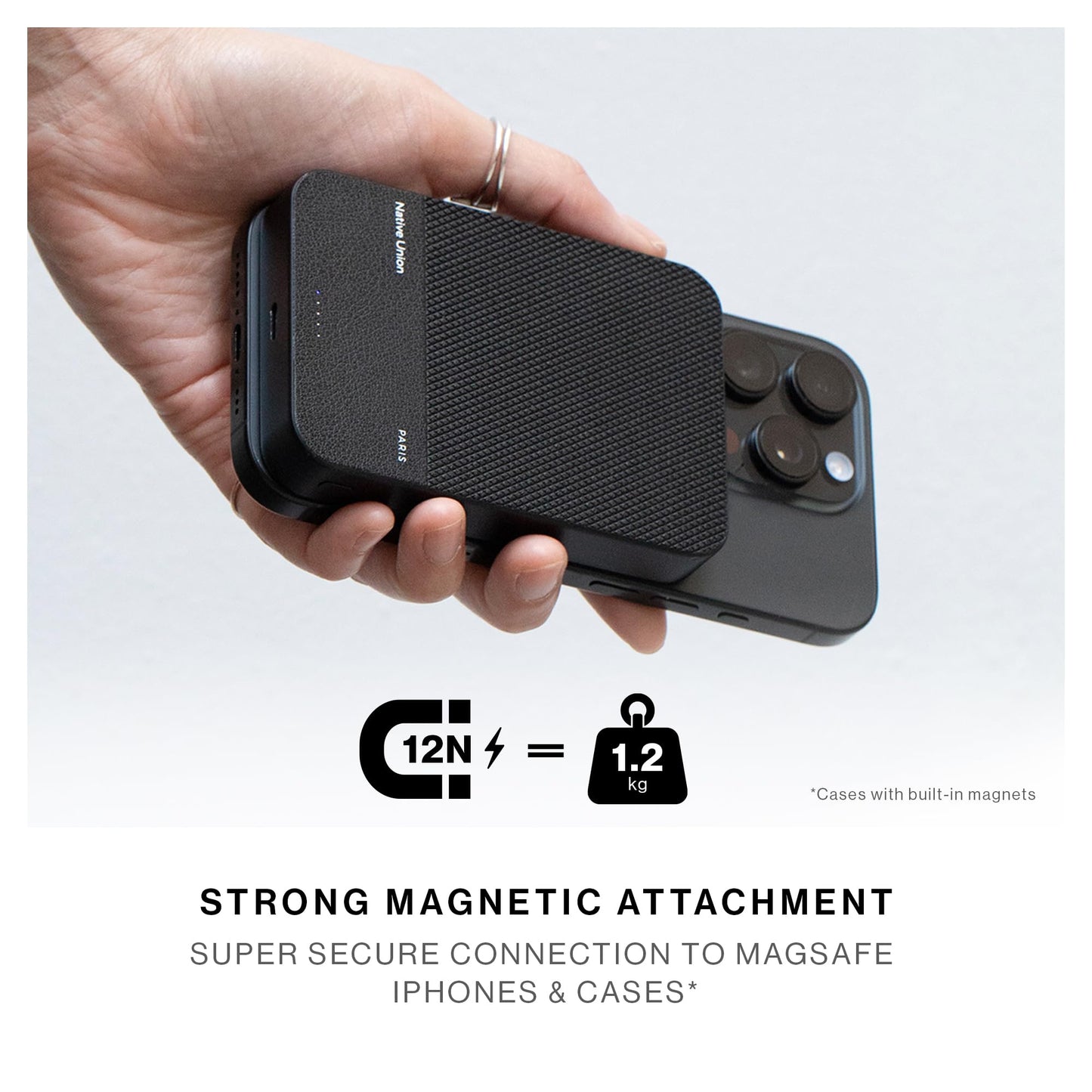Cargador Portátil Native Union Magnético Compatible MagSafe 10000mAh Qi2 para iPhone