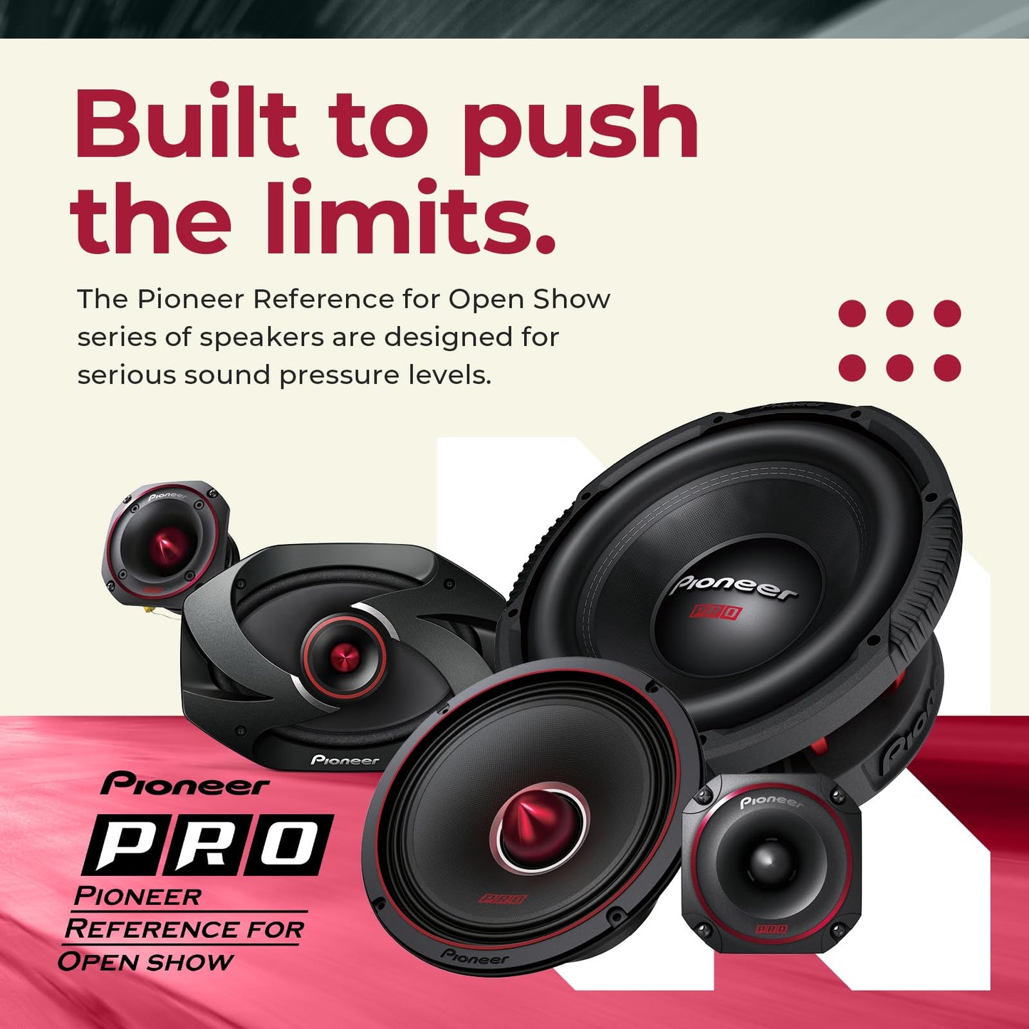 Altavoces de Coche Pioneer TS-M801PRO Negro Rango Completo de 8 Pulgadas con Sonido Claro y Graves Mejorados