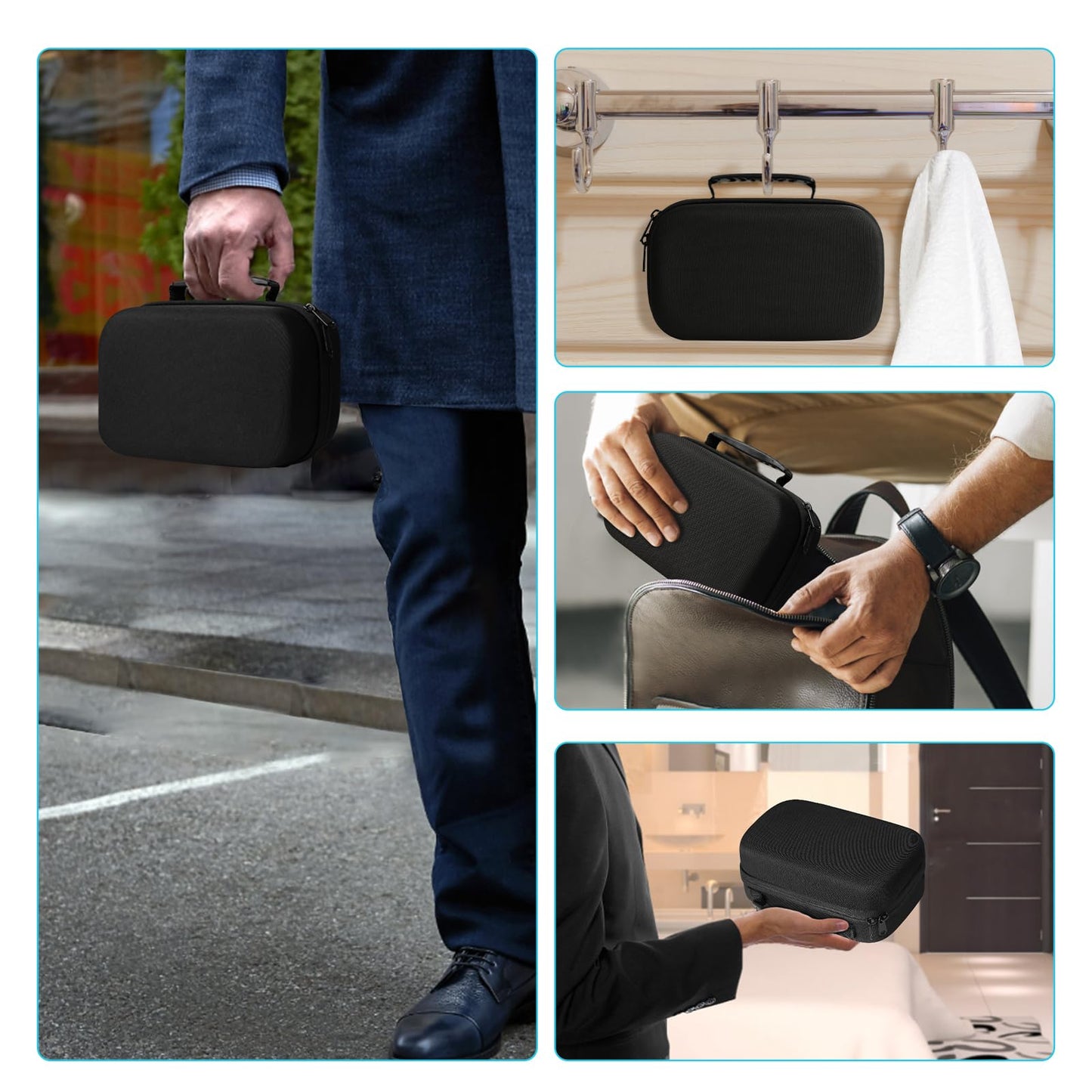 Sarlar - Funda de viaje compatible con la afeitadora Freebird FlexSeries, bolsa de almacenamiento protectora para kit de afeitado de pelo eléctrico Freebird, inserciones de espuma personalizables,