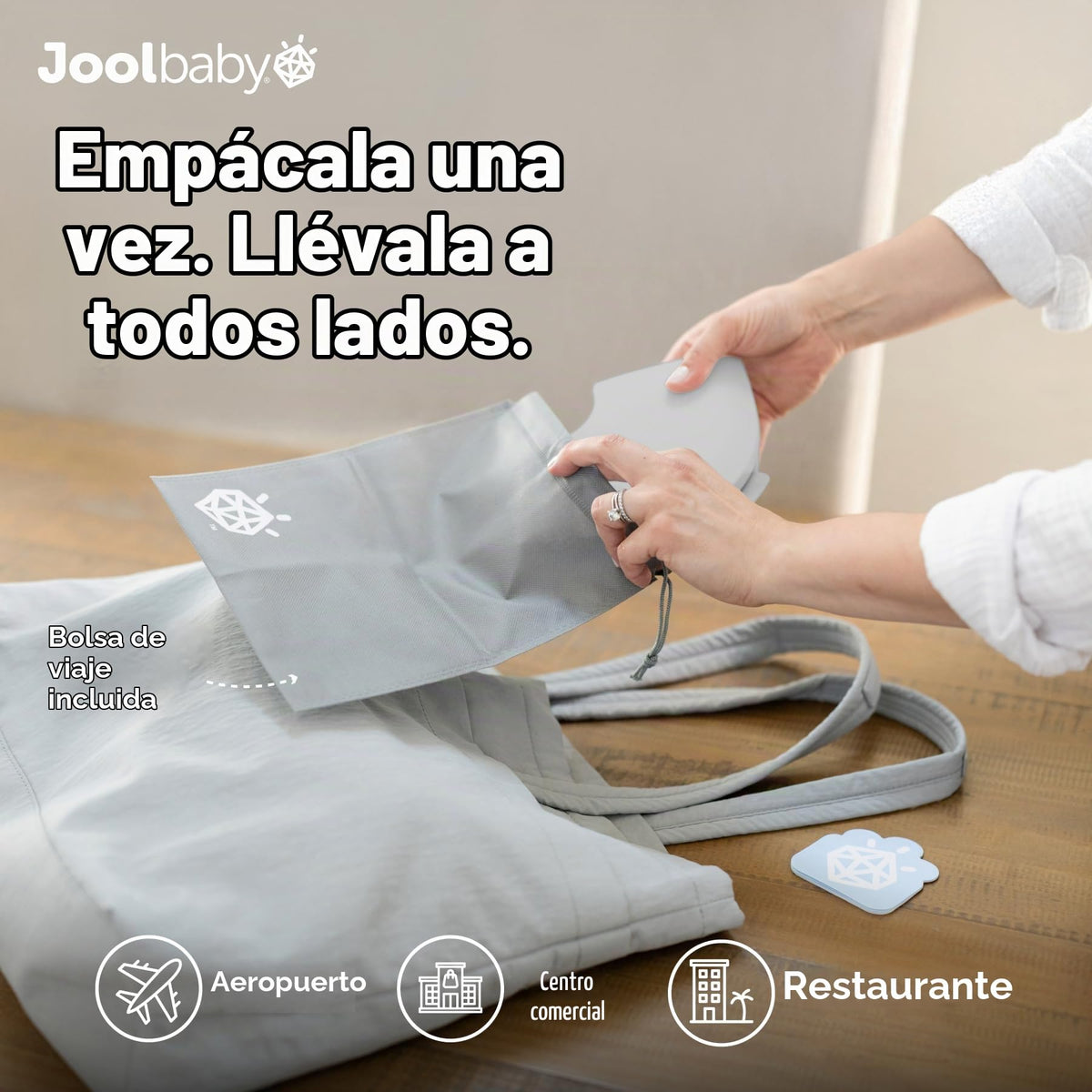 Jool - Asiento plegable para entrenamiento de viaje para niños pequeños, se adapta a inodoros redondos y ovalados, ventosas antideslizantes, incluye bolsa de viaje (gris)