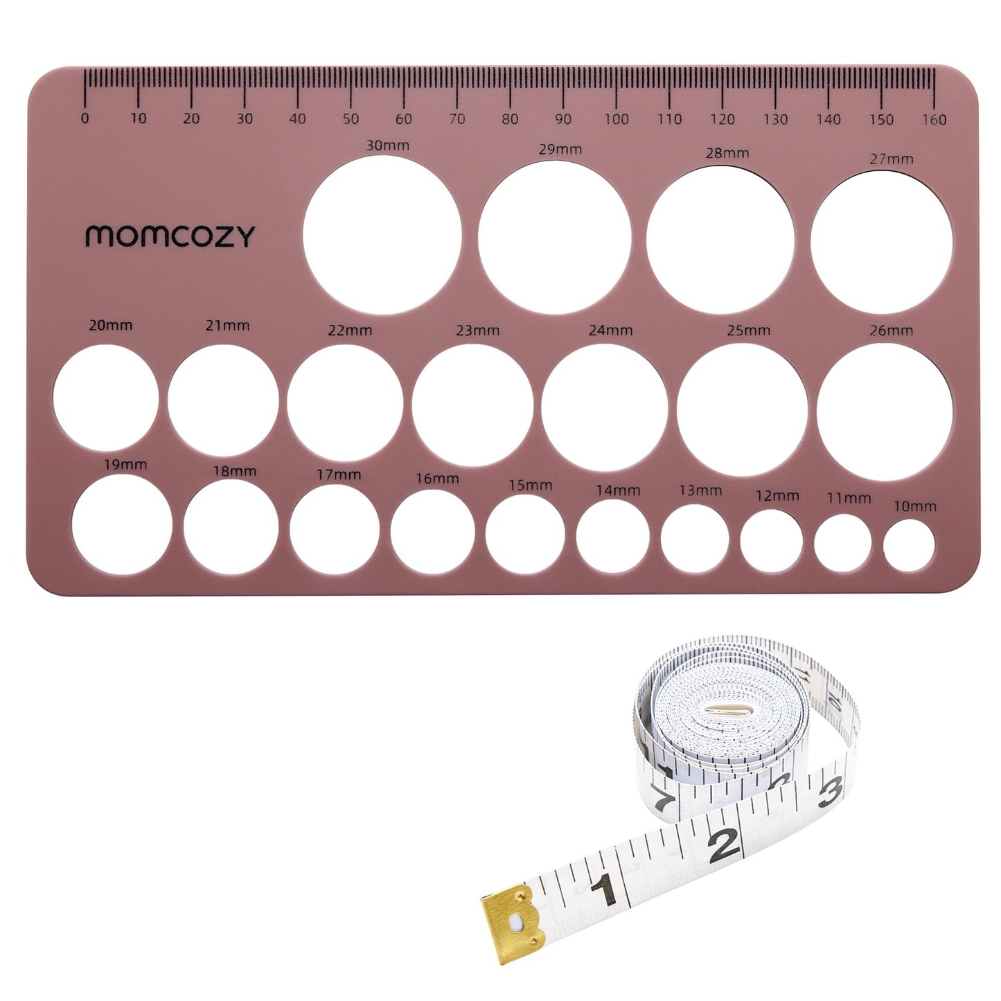 Momcozy - Regla de pezón para tamaño de brida, herramienta de medición de silicona suave y flexible para tamaño de extractor de leche, compatible con Momcozy Medela, Spectra, Lansinoh, fácil de usar