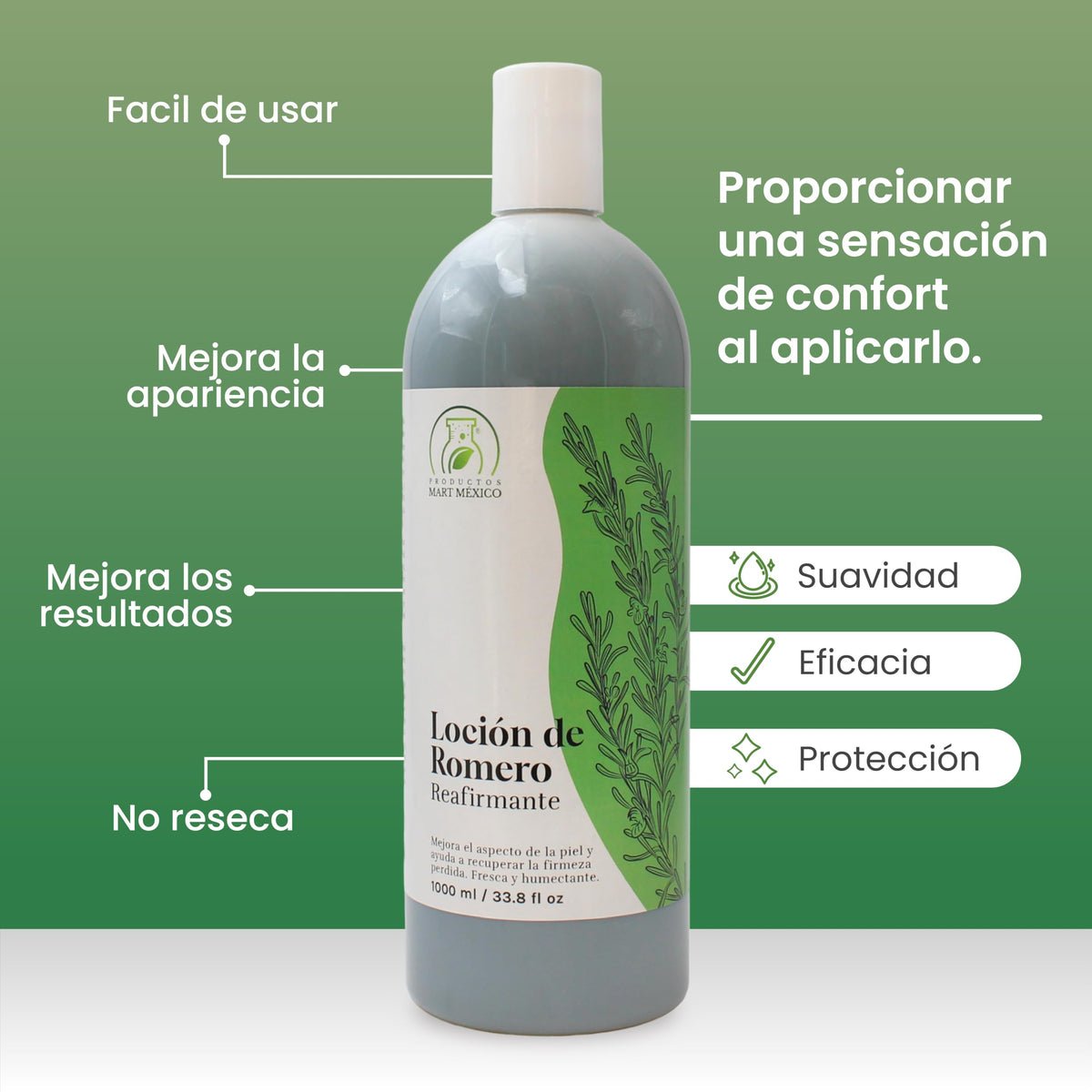 Loción Reafirmarte De Romero Productos Mart Mexico 1 Litro