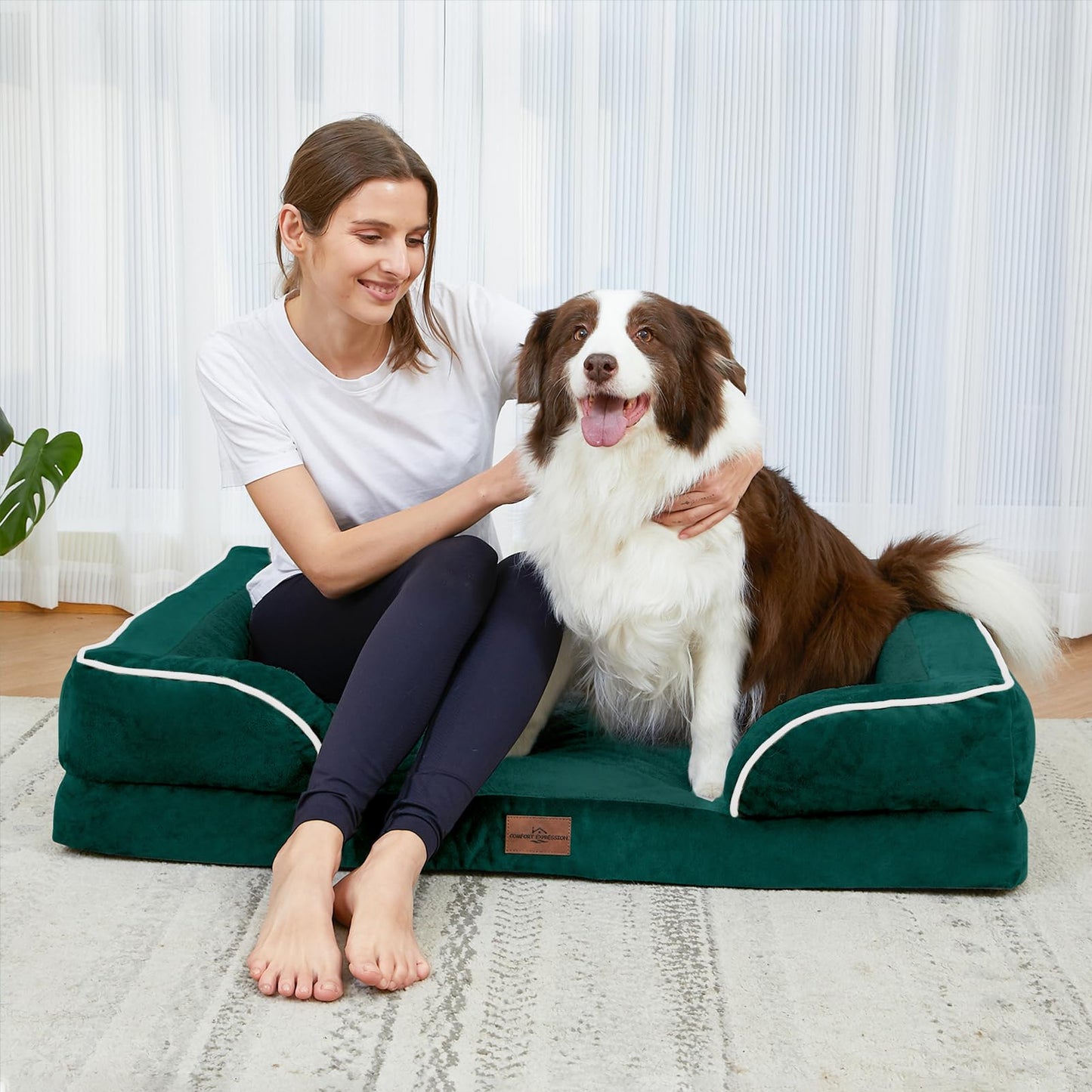 Comfort Expression - Camas para perros pequeños, impermeables, de espuma ortopédica para perros pequeños, cómoda cama para mascotas, con funda extraíble lavable y parte inferior antideslizante (XS