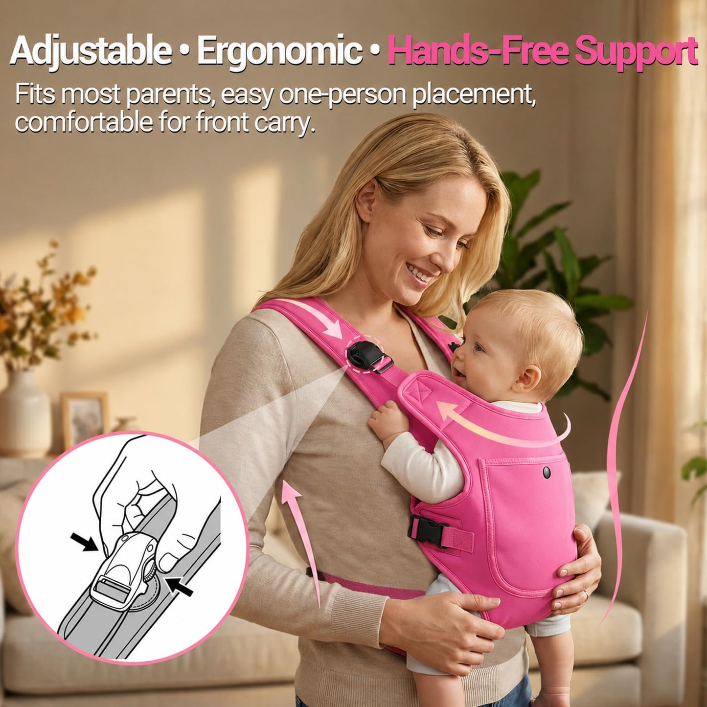 Portabebés de neopreno para bebés recién nacidos a niños, ergonómico e impermeable para el pecho con correas ajustables, transpirable y ligero, equipo de uso para verano, piscina, natación y playa