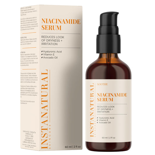 Niacinamide 5% Face Serum - Vitamin B3 Anti Aging Skin Moisturizer - Diminishes Appearance of Acne, Breakouts, Wrinkles, Fine Lines, Dark Spots, Age Spots & Hyperpigmentation - InstaNatural - 2 OZ