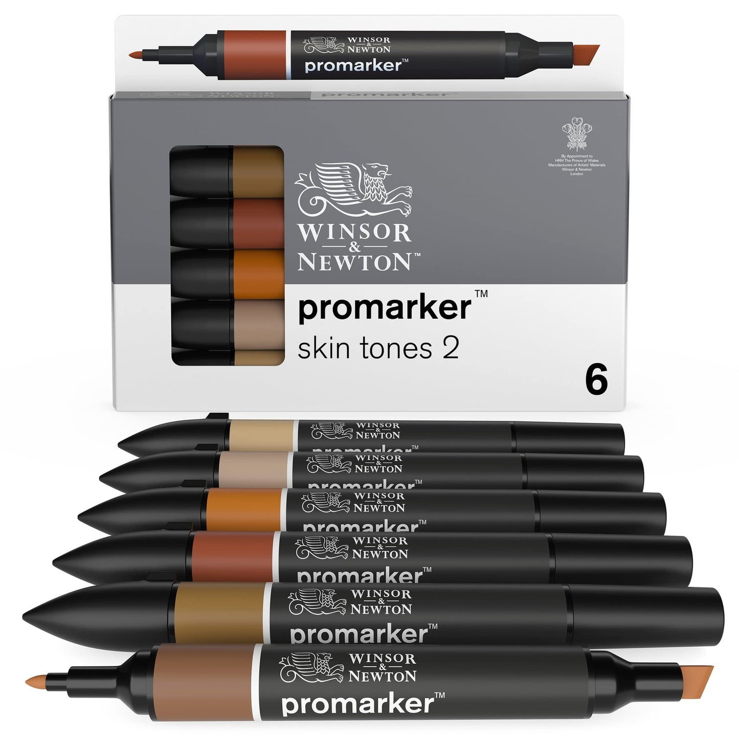 Winsor & Newton ProMarker Set, 6 unidades, juego de tonos de piel 2