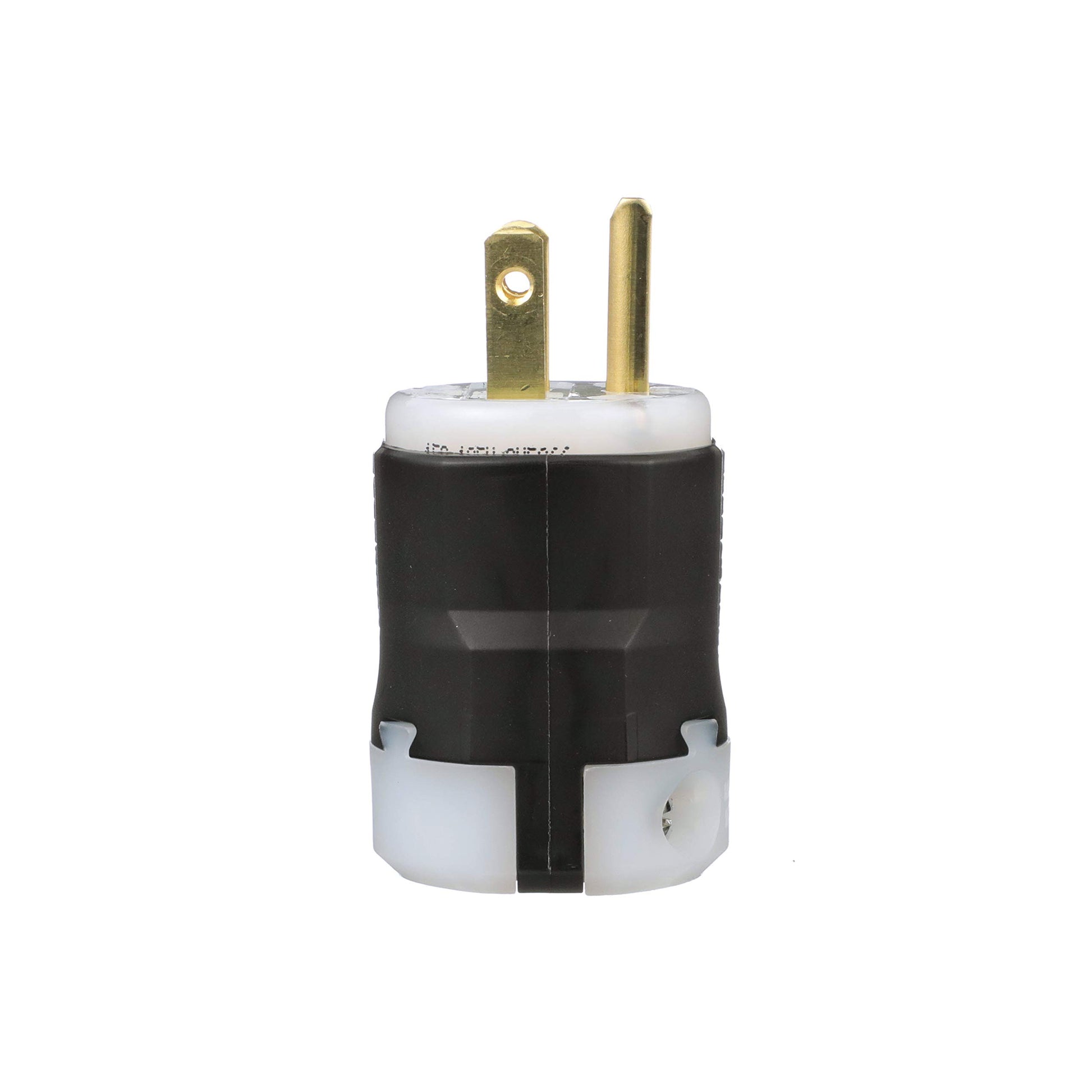 EATON AH5266 - Enchufe de flecha de cableado resistente a los impactos, 125 VC, 15 A, 2 P, 3 W, negro, 4.4 x 1.8 x 1.9, blanco