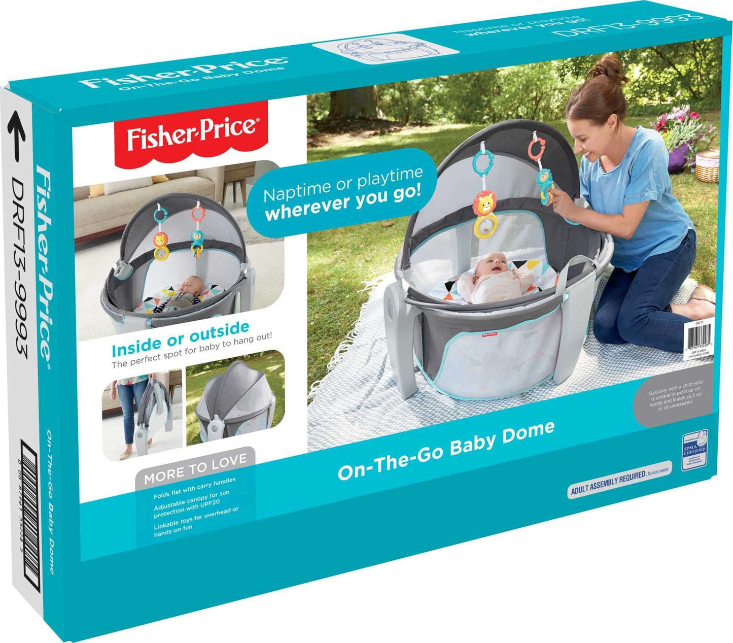 Fisher-Price On-The-Go - Cúpula para bebé, Molino de viento (Embalaje estándar), Grey/Blue/Yellow/White, n.a.