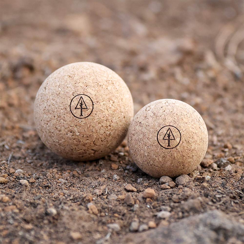 Set de Pelotas de Masaje RAWLOGY Clásicas en Corcho para Espalda y Pies Ligero
