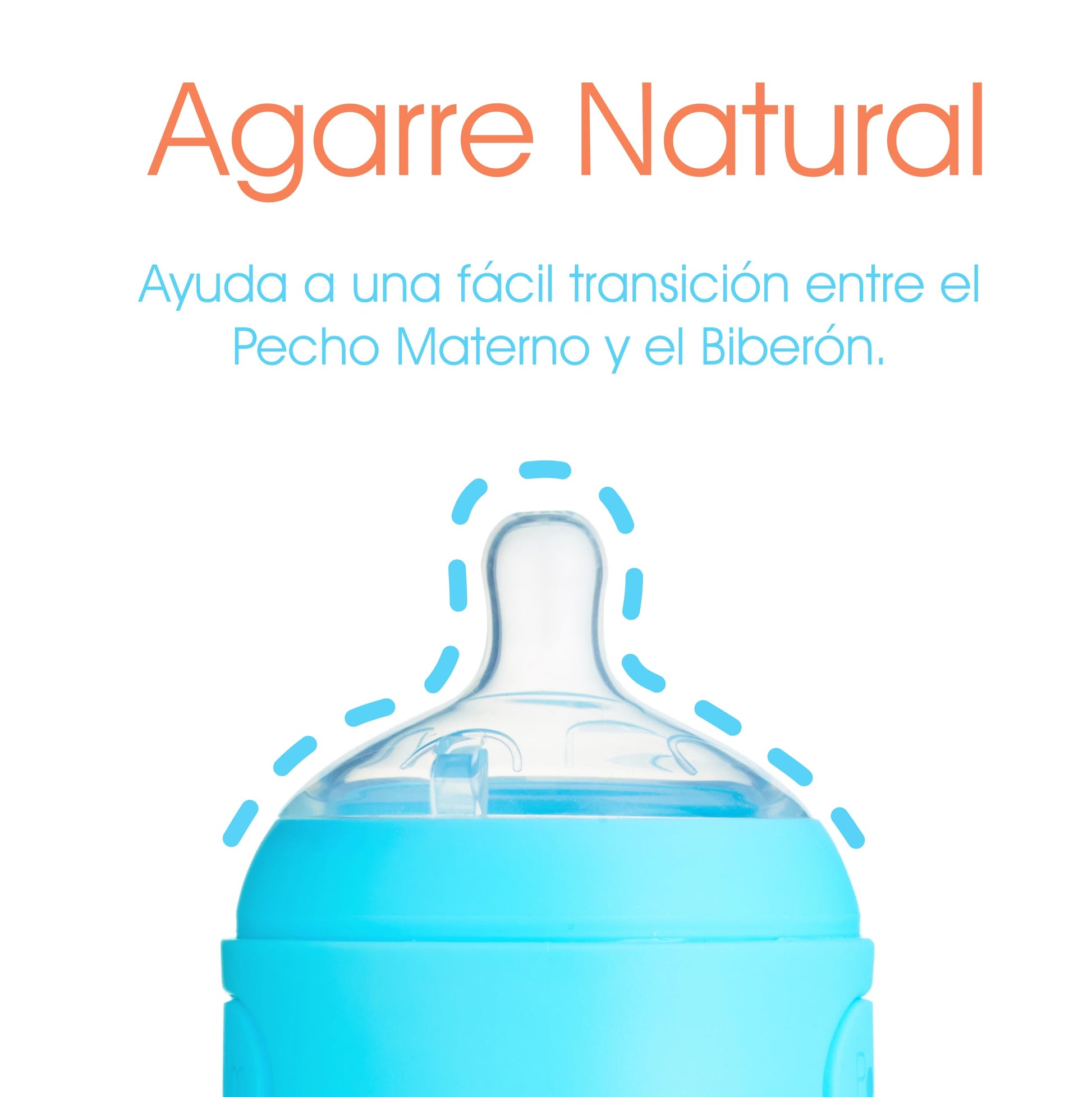 Biberón Anticólicos PopYum Azul 260 ml Paquete de 2 Unidades para Bebé