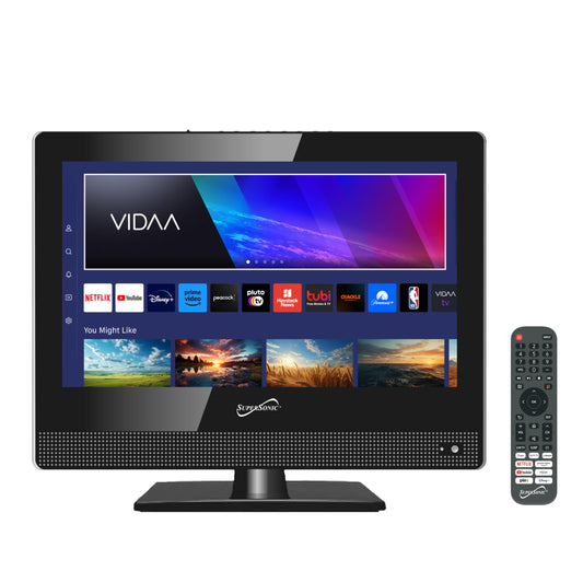 Televisor LED Supersonic 15.6 Pulgadas VIDAA 1080p WiFi para Sala de Juegos y Cocina