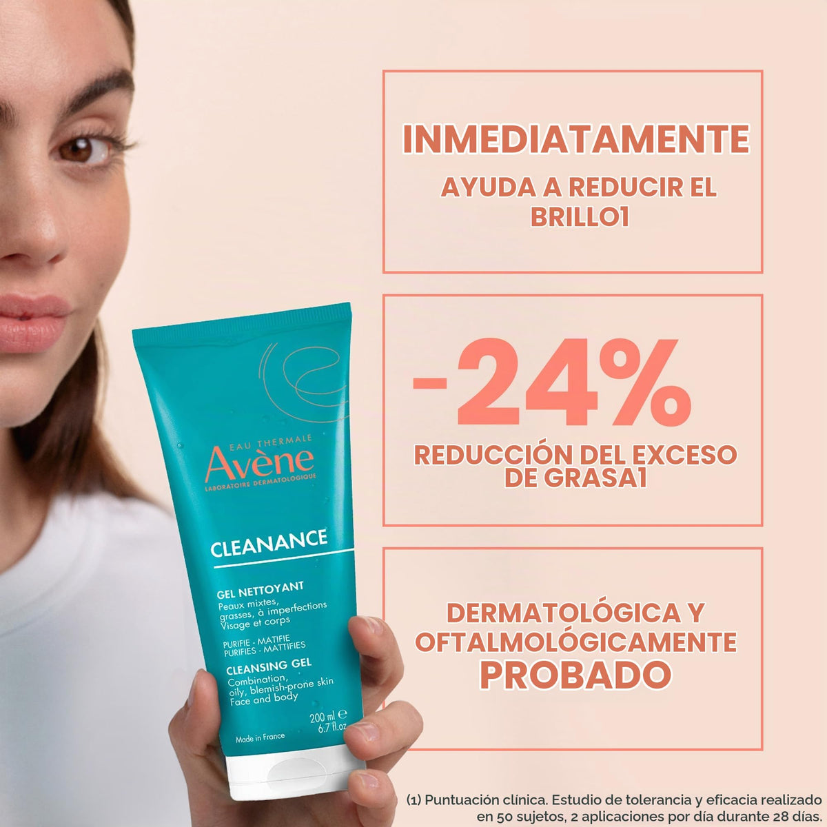 Eau Thermale Avène - Gel limpiador para cara y cuerpo, 6.7 fl.oz.
