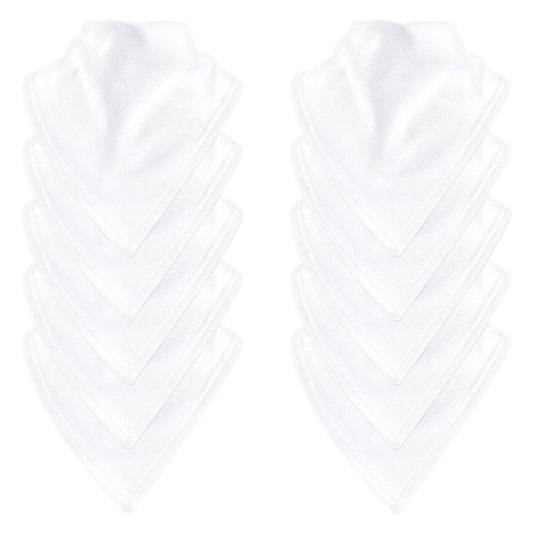 Luvable Friends Baberos unisex de algodón para bebé, color blanco, talla única