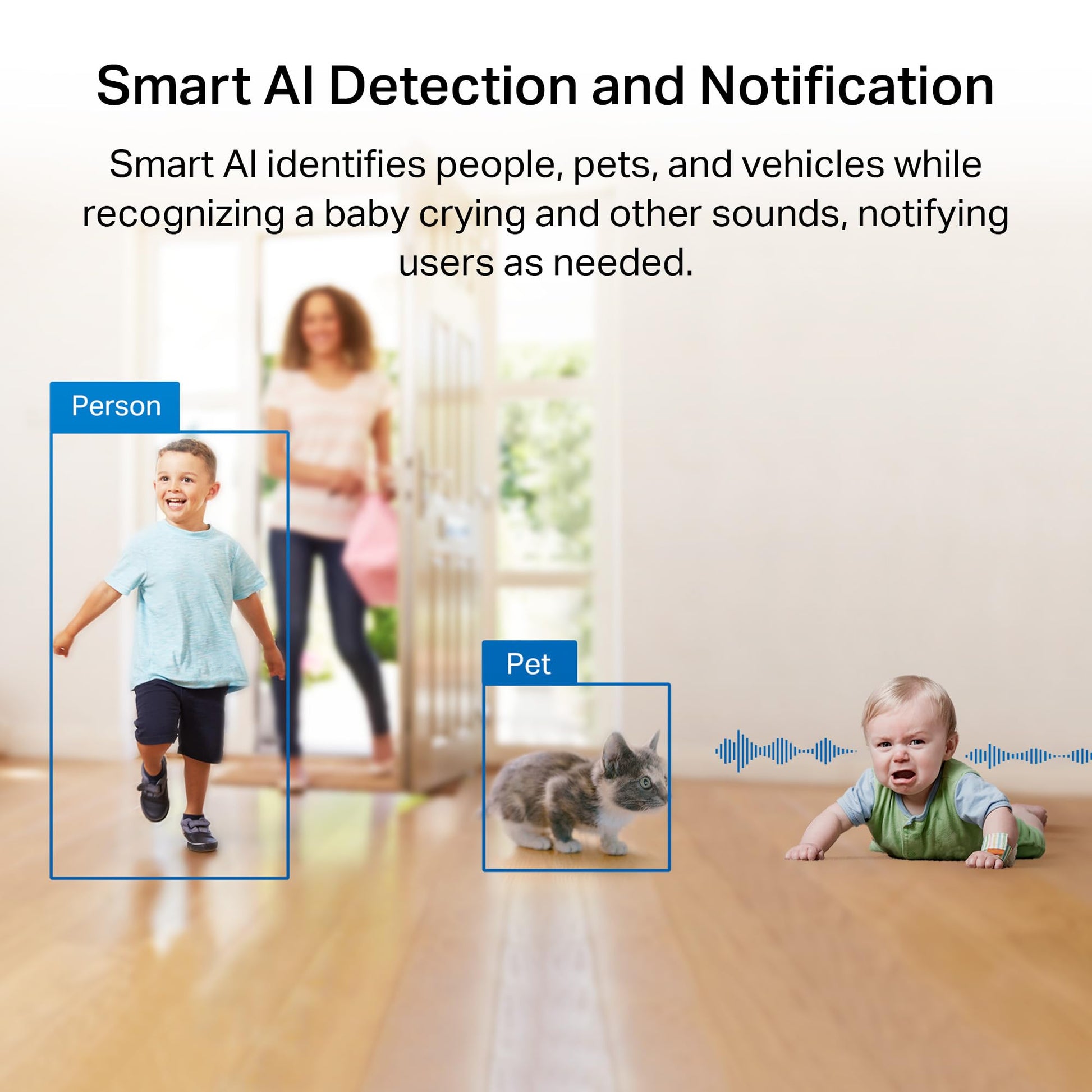 Cámara Wi-Fi TP-Link Tapo C225 Blanco con Detección AI y Visión Nocturna a Todo Color